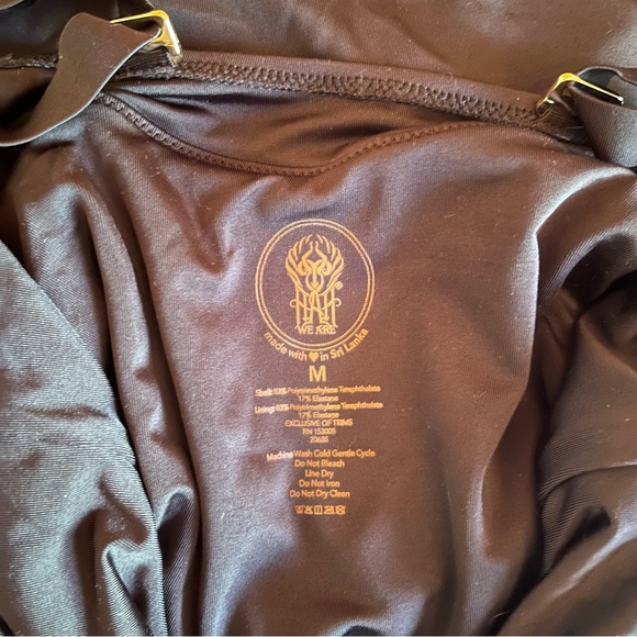 We Are HAH It Suits U Convertible One Piece Ruched Swim Dress in Noir Size M NWT - Picture 7 of 10